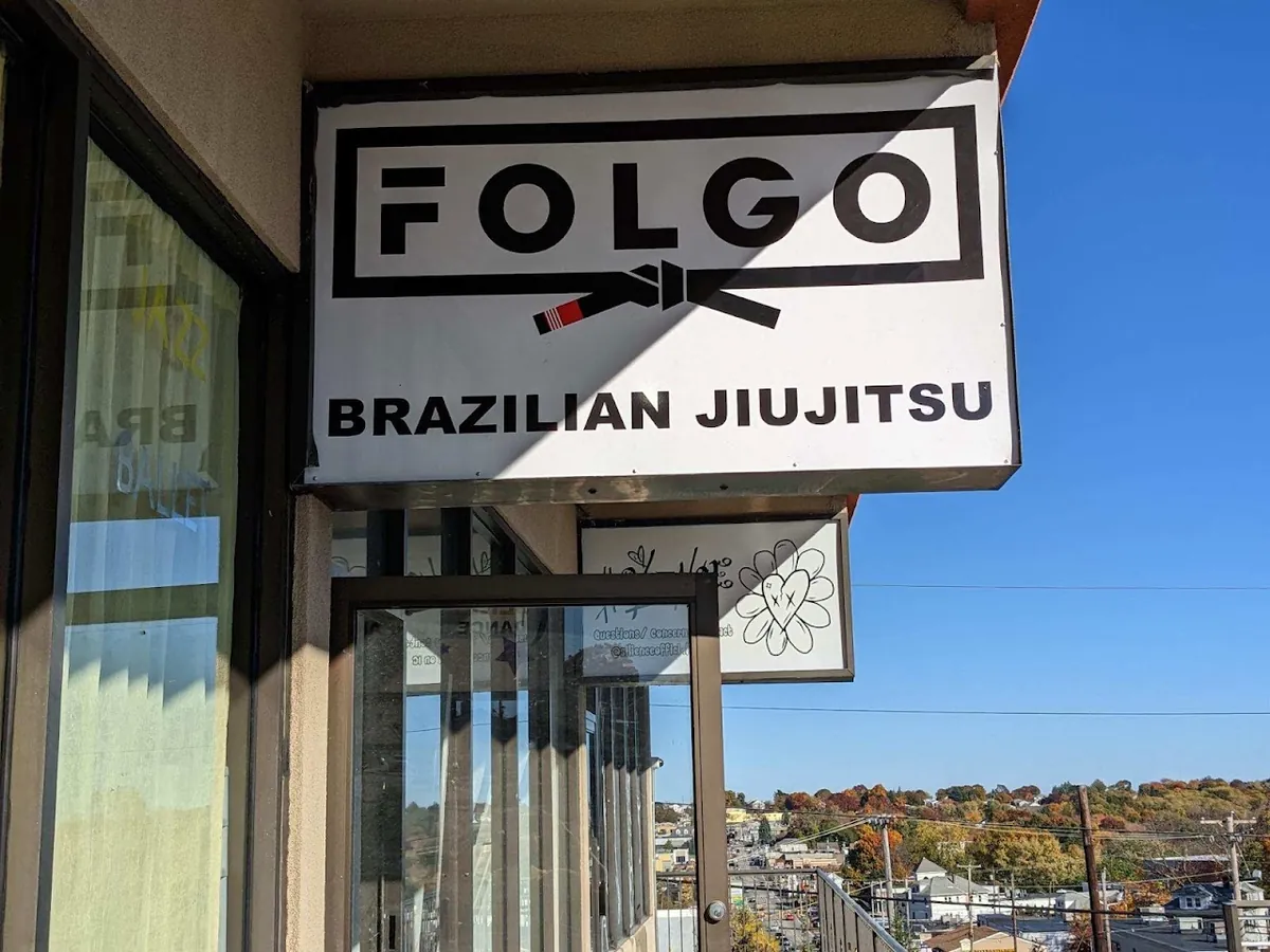 The Folgo Brazilian Jiu-Jitsu sign outside the North Providence academy